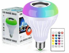 LED Music Bulb with Built-in Bluetooth Speaker & Remote Control – 16 Colors, USB Rechargeable Smart Party Light