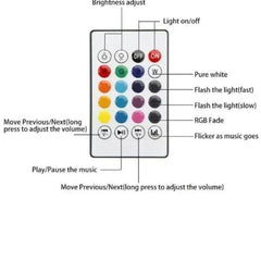 LED Music Bulb with Built-in Bluetooth Speaker & Remote Control – 16 Colors, USB Rechargeable Smart Party Light