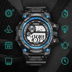 Men's Digital Sport Watch | Black & Blue | 24-Hour Display | Water Resistant | Long Battery Life | 24mm Pakistan