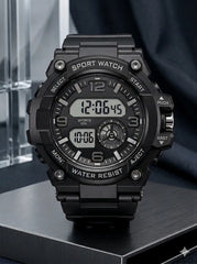Men's Digital Sports Watch | 100% Water Resistant | Stopwatch Alarm Backlight | Long Battery | Gift Box Pakistan