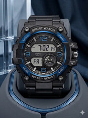 Men's Digital Sports Watch | 100% Water Resistant | Stopwatch Alarm Backlight | Long Battery | Gift Box Pakistan