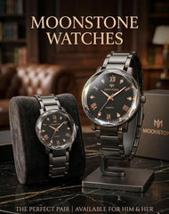 Couple Watches Set | Stainless Steel Quartz Watches for Him & Her