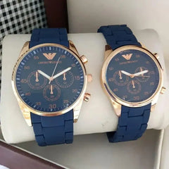 Unisex Chronograph Watch – Stainless Steel Multi-Color Band | Couple's Timepiece 2026