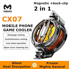 Memo Magnetic Cooler Fan CX08 & CX07 – USB-Powered Smartphone Cooling Fan | Magnetic + Clip Mount | Gaming Phone Cooler