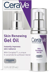 CeraVe Skin Renewing Gel Oil 29ml – Ceraplex™ 5-Ceramide Blend & Sunflower Oil | Instant Radiance Boost | Normal to Dry Skin | Men & Women