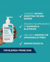 CeraVe Blemish Control Cleanser 236ml – Salicylic Acid & Niacinamide Oil-Absorbing Face Wash | All Skin Types