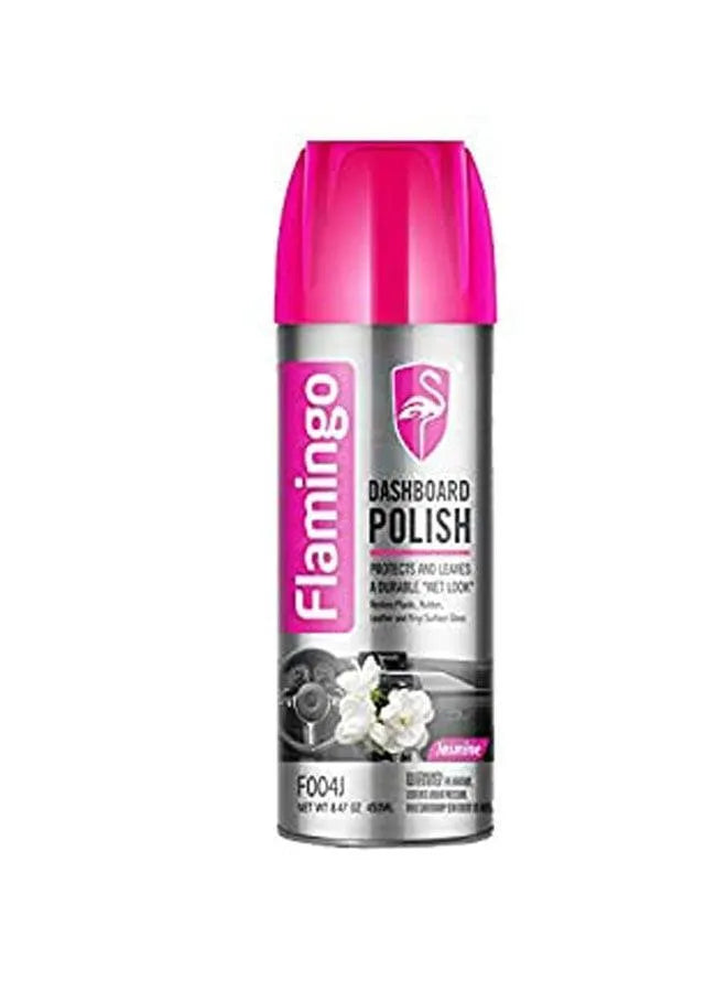 Flamingo Car Dashboard Polish 450ml – Back to Black Gloss | Leather & Plastic Restorer