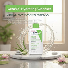 CeraVe Hydrating Cream-to-Foam Cleanser 236ml – Removes Dirt & Makeup Without Stripping Moisture | Normal to Dry & Sensitive Skin | Men & Women
