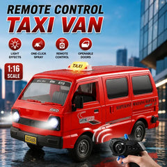 Remote Control Taxi Van for Kids – RC Van with LED Lights, Openable Doors & USB Rechargeable Battery | Indoor & Outdoor Play
