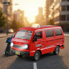Remote Control Taxi Van for Kids – RC Van with LED Lights, Openable Doors & USB Rechargeable Battery | Indoor & Outdoor Play