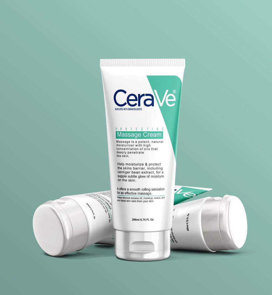 CeraVe Protective Massage Cream 200ml – Deep Hydration, Nourishing & Exfoliating | All Skin Types