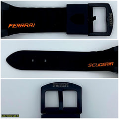 Men's Racing Sport Watch | Black & Orange Dial Multi Sub-Dials | 5 ATM Water Resistant | Rubber Strap Pakistan