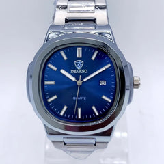 Unisex Royal Blue Quartz Watch – Stainless Steel Chain Strap | Water-Resistant Timepiece 2026
