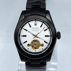 Men's Automatic Watch | Black PVD Stainless Steel | Open Heart White Dial | Screw-Down Crown | Pakistan