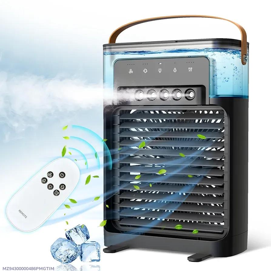 Portable Mini Air Cooler with Remote Control | Black | Water-Cooled Personal AC for Home & Office