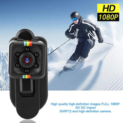 Rechargeable Mini Camera – HD Clear Vision Portable Tech Gadget | Black