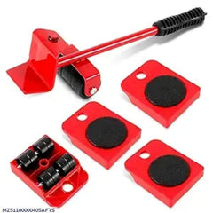 Heavy Duty Portable Furniture Mover Set – Metal Moving Tool for Sofa, Bed & Tables | Red