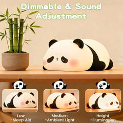 Rechargeable Panda Table Lamp – Cute LED Night Light for Kids & Home Decor | Black & White