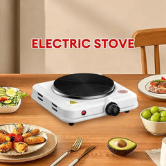 Portable Electric Stove Cooktop Burner 500W/1000W – 5 Power Levels | Countertop Single Burner for Tea, Coffee, Cooking & More | Stainless Steel Multifunction Hot Plate