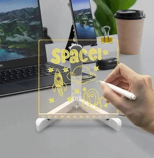 DIY Acrylic Luminescent Message Lamp | LED Glowing Board | Write & Draw Your Own Notes | Room Décor & Gift