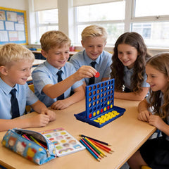 Four Connect Travel Board Game | Classic 2-Player Strategy Game | Ages 3+ | Family & Travel Fun