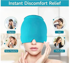 Migraine Relief Gel Icing Cap — Hot & Cold Therapy for Headache, Sinus & Puffy Eyes