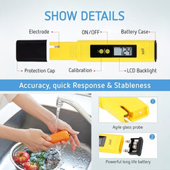 Digital TDS Water Tester Pen – 0-9999 PPM, HD Display & Upgraded Algorithm | Test Drinking Water, Aquariums & More | Portable & Accurate