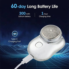Mini Portable Electric Shaver — Rechargeable Honeycomb Blade | Wet & Dry | Unisex