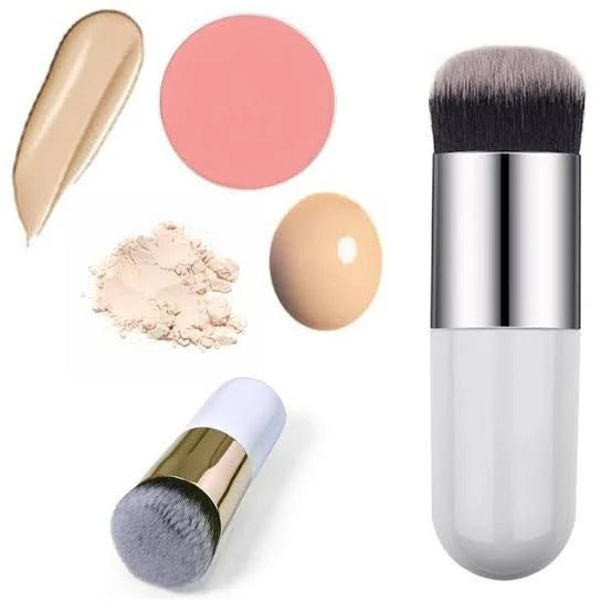 Portable Retractable Kabuki Makeup Brush | Soft Dense Bristles for Foundation, Powder & Blush