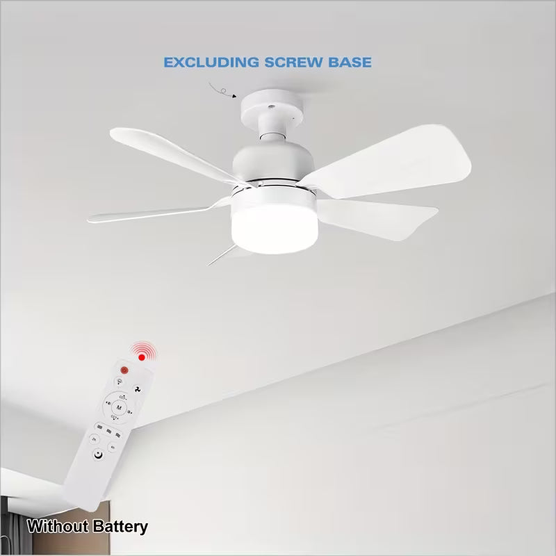 Small Socket Fan Light with Remote Control