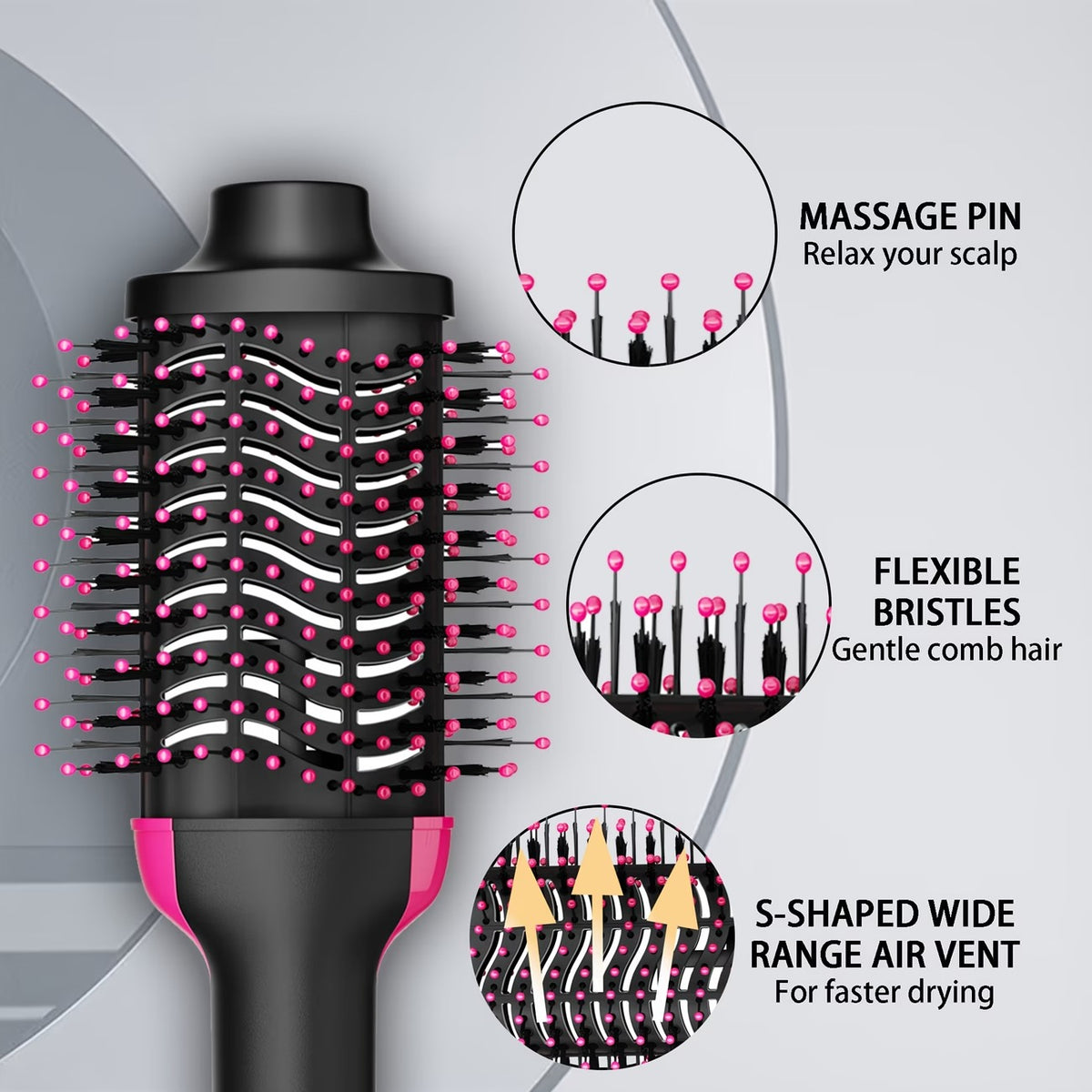 One Step Hot Air Brush | 3-in-1 Hair Dryer, Volumizer & Styler