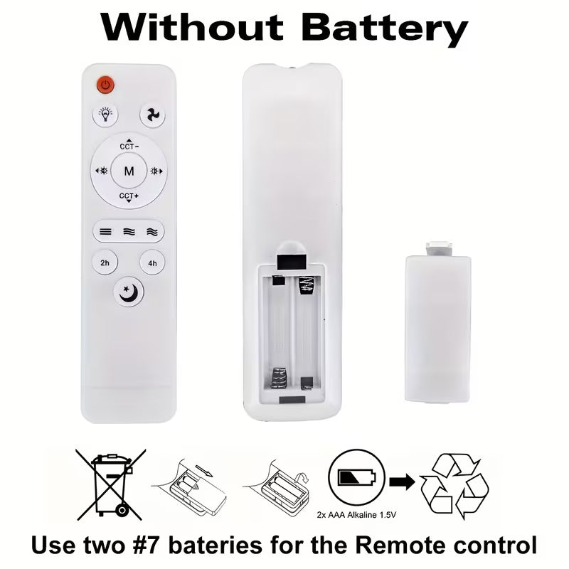Small Socket Fan Light with Remote Control