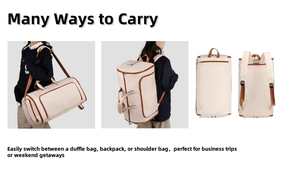 3-in-1 Travel Duffel Bag | Waterproof Garment Organizer