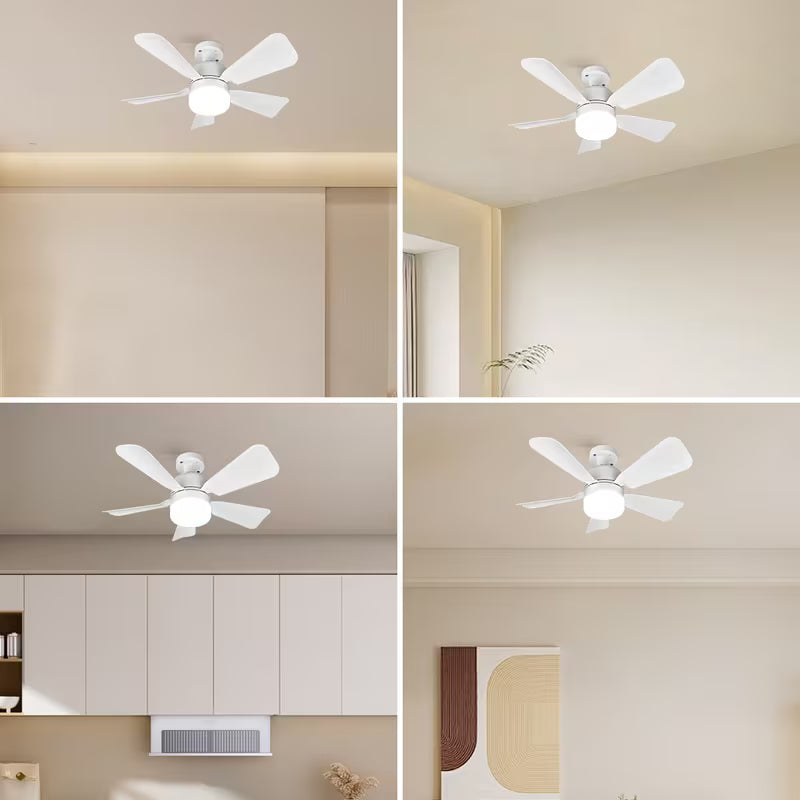 Small Socket Fan Light with Remote Control