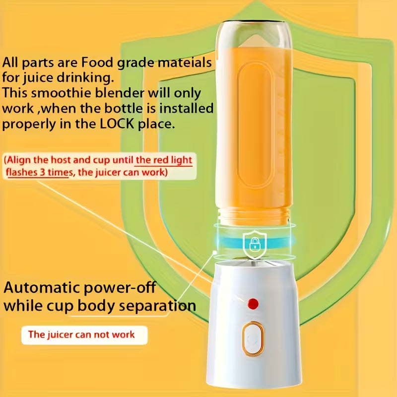 Electric Juicer And Portable Juice Cup Combo - a Portable USB Rechargeable Blender, Manual Juicer for Smoothies, Juices, And Milkshakes, Multifunctional Dual Cup Set, Perfect for Home, Gym, Students, Dorms, Offices, And Outdoor Use