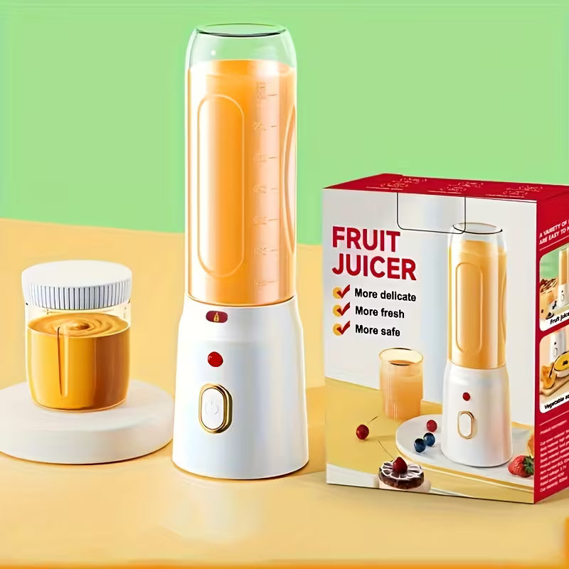 Electric Juicer And Portable Juice Cup Combo - a Portable USB Rechargeable Blender, Manual Juicer for Smoothies, Juices, And Milkshakes, Multifunctional Dual Cup Set, Perfect for Home, Gym, Students, Dorms, Offices, And Outdoor Use