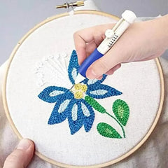 Magic Embroidery Pen Set – 3D Punch Needle Tool Kit for DIY Weaving, Cross Stitch & Creative Embroidery Designs
