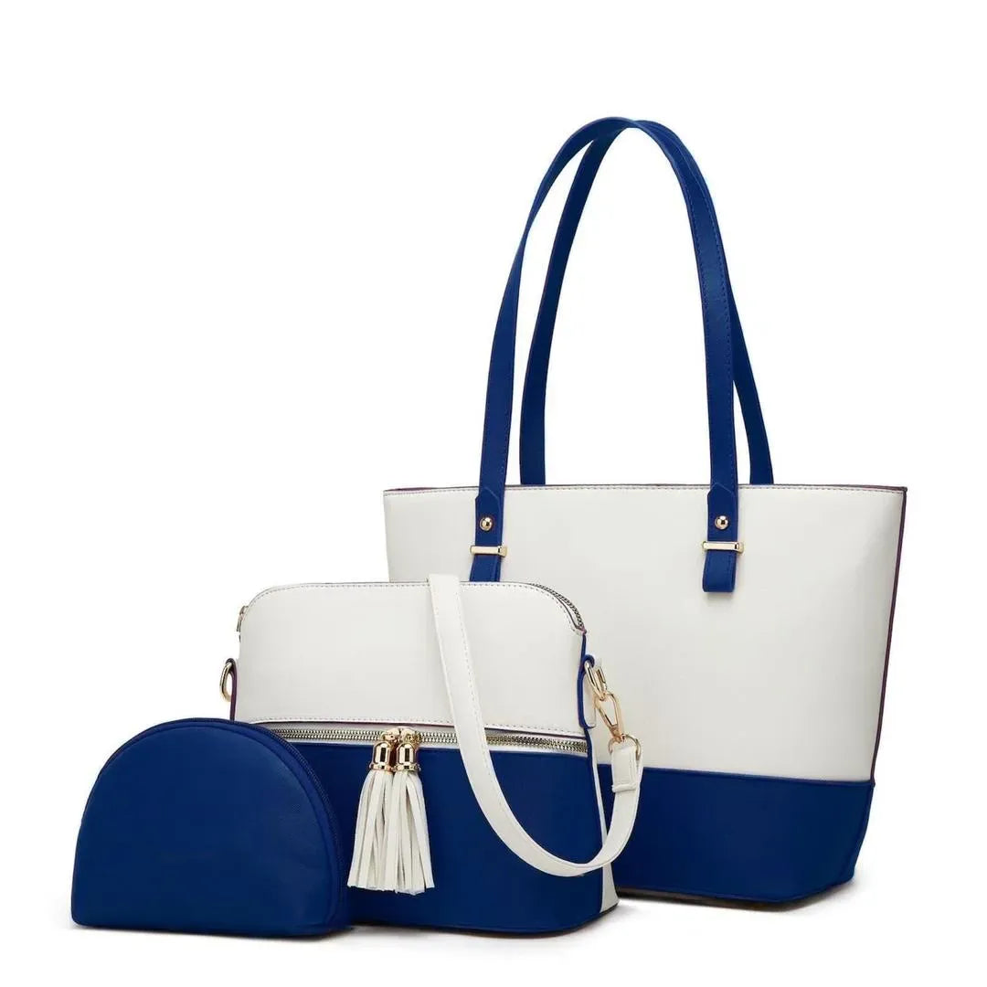 Women's Leather Shoulder Bag Set (3 Pcs) — Minimalist Multi-Color Bundle | Quiet Luxury 2026