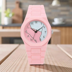 Pink Carbon Fiber Women's Watch with Butterfly Lock | Trending Ladies Timepiece 2026