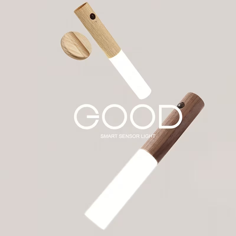 Motion Sensor Night Light, Magnetic Wall Light, USB Rechargeable LED Light, Christmas Decoration Light, for Indoor Wooden Wall Lamp Wardrobe Light, Corridor Stairs