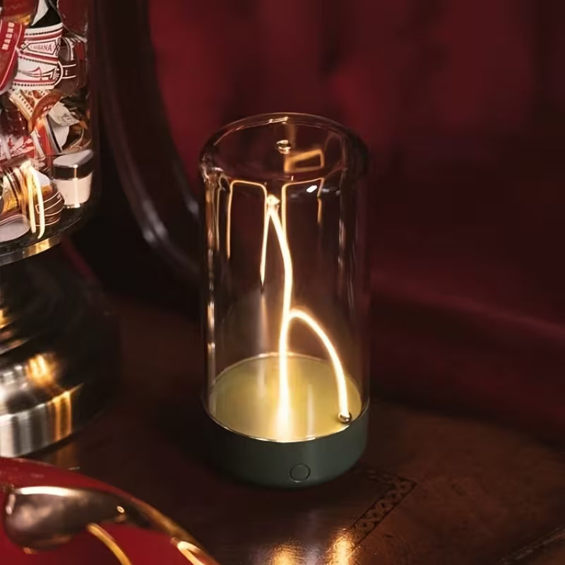 Portable LED Light with Magnetic Attachment + USB Charging, Adjustable Brightness, Eye-Friendly, Transparent Minimalist Design for Bedroom, Desk, Camping Lighting, Holiday Gift