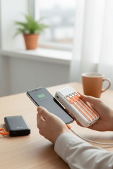 J-Cell Power Bank 10000mAh | 2A Quick Charge, Built-In 3-in-1 Cables