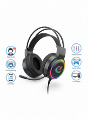 RGB Gaming Headphone – Multicolor LED Lighting, Built-In Adjustable Mic & Over-Ear Wired Design | Immersive Gaming Audio