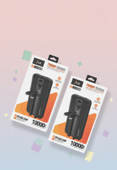 J-Cell Power Bank 10000mAh | 22.5W PD Fast Charging with Built-In Cables