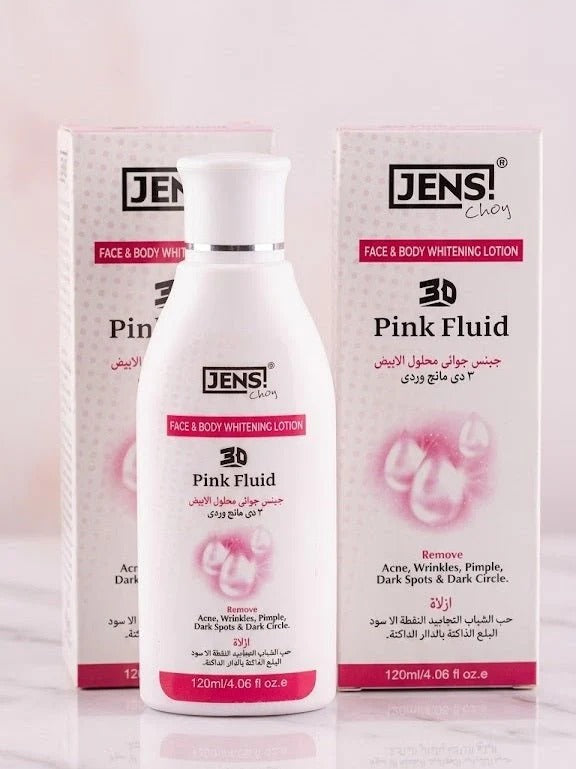 JENS Choy 3D Pink Fluid Face & Body Whitening Lotion | Brightening & Hydrating Skin Care 120ml