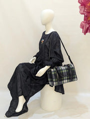 Noir Long Sleeve Maxi Co-Ord Dress | Elegant Black Button-Detail Dress