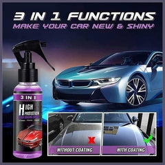 3-in-1 Ceramic Car Coating Spray | Clean, Polish & Protect in One Step