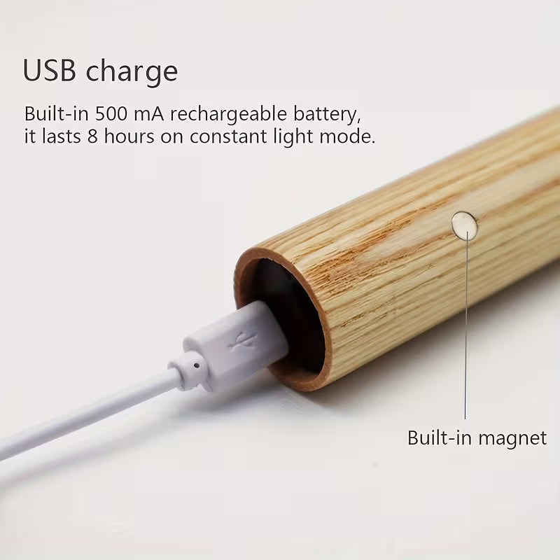Motion Sensor Night Light, Magnetic Wall Light, USB Rechargeable LED Light, Christmas Decoration Light, for Indoor Wooden Wall Lamp Wardrobe Light, Corridor Stairs