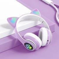 Cat Ear Wireless Gaming Headset STN-28 – LED Light-Up Cat Ears, Colorful Lighting & Over-Ear Design | Music, Gaming & Everyday Use