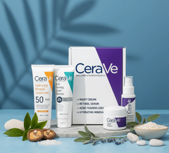 CeraVe Complete Skincare Routine Kit – 4-Piece Set | Cleanser, Retinol Serum, Night Cream & Sunscreen